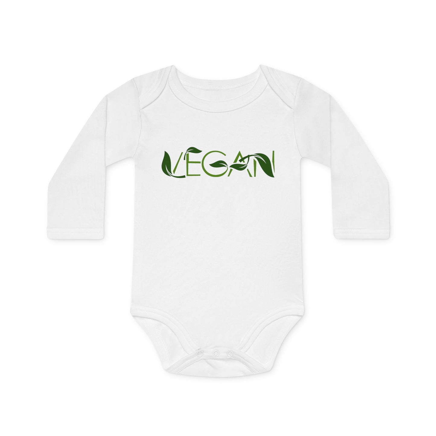 "VEGAN" Baby Long-Sleeve Organic Bodysuit