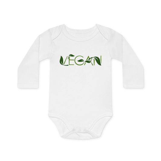 "VEGAN" Baby Long-Sleeve Organic Bodysuit