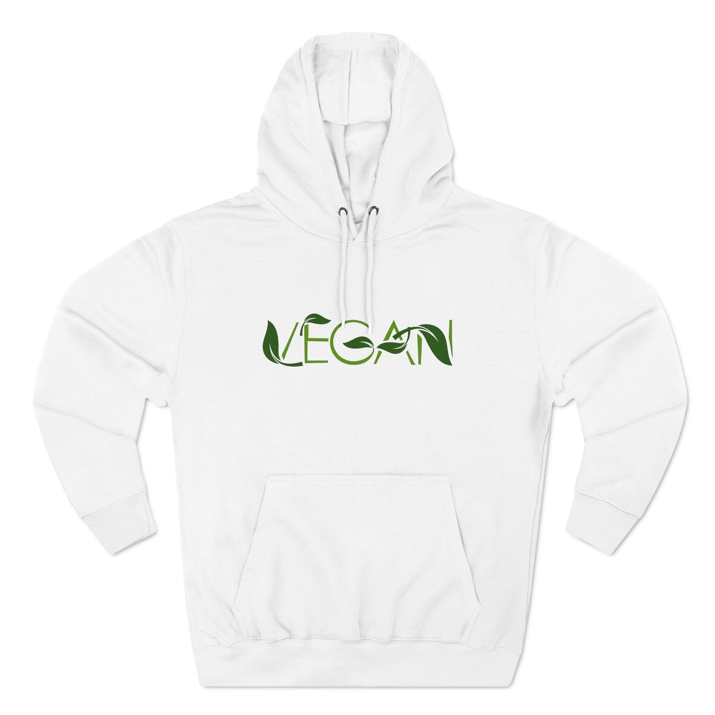 "VEGAN" Three-Panel Fleece Hoodie