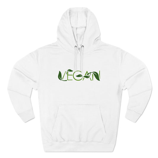 "VEGAN" Three-Panel Fleece Hoodie