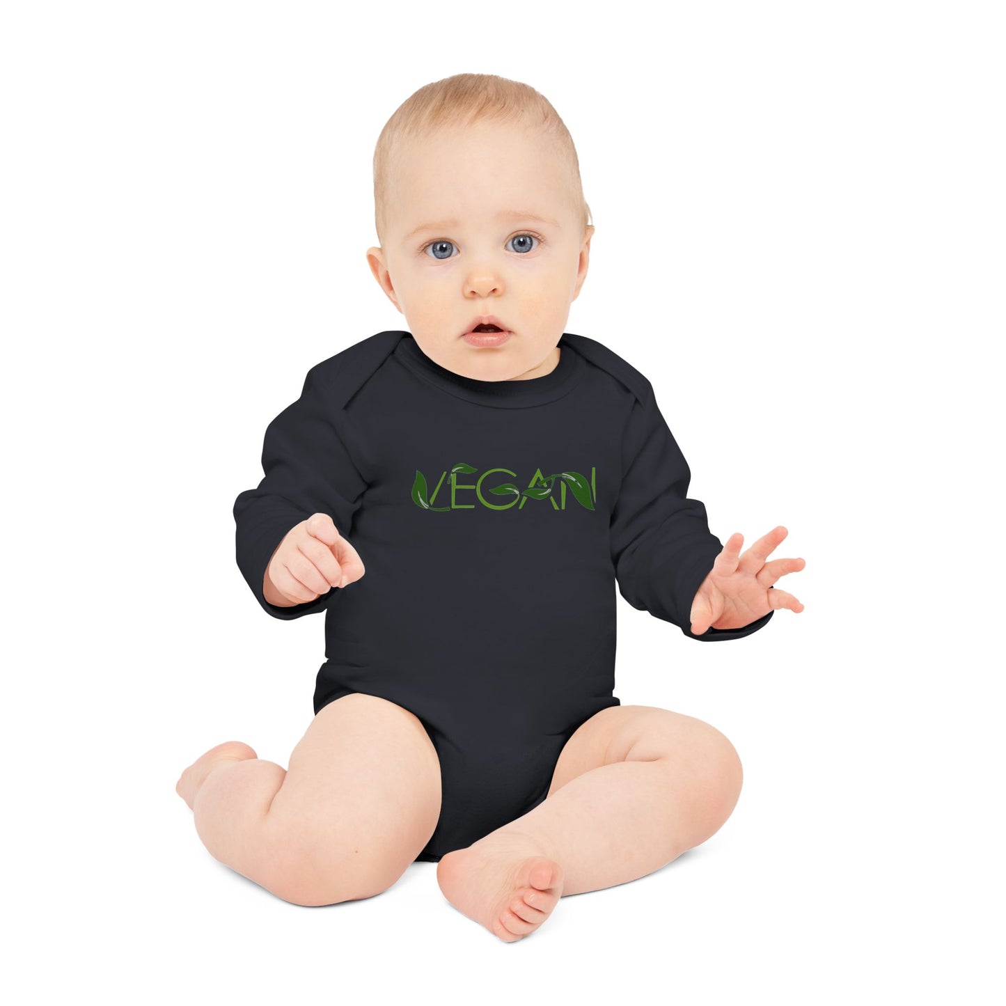 "VEGAN" Baby Long-Sleeve Organic Bodysuit