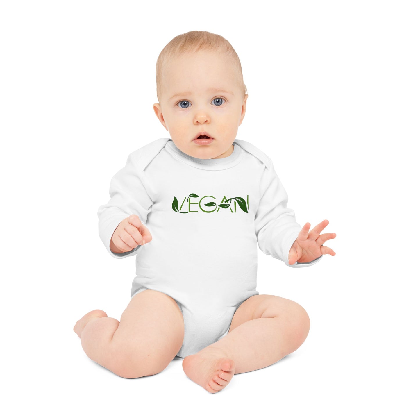 "VEGAN" Baby Long-Sleeve Organic Bodysuit