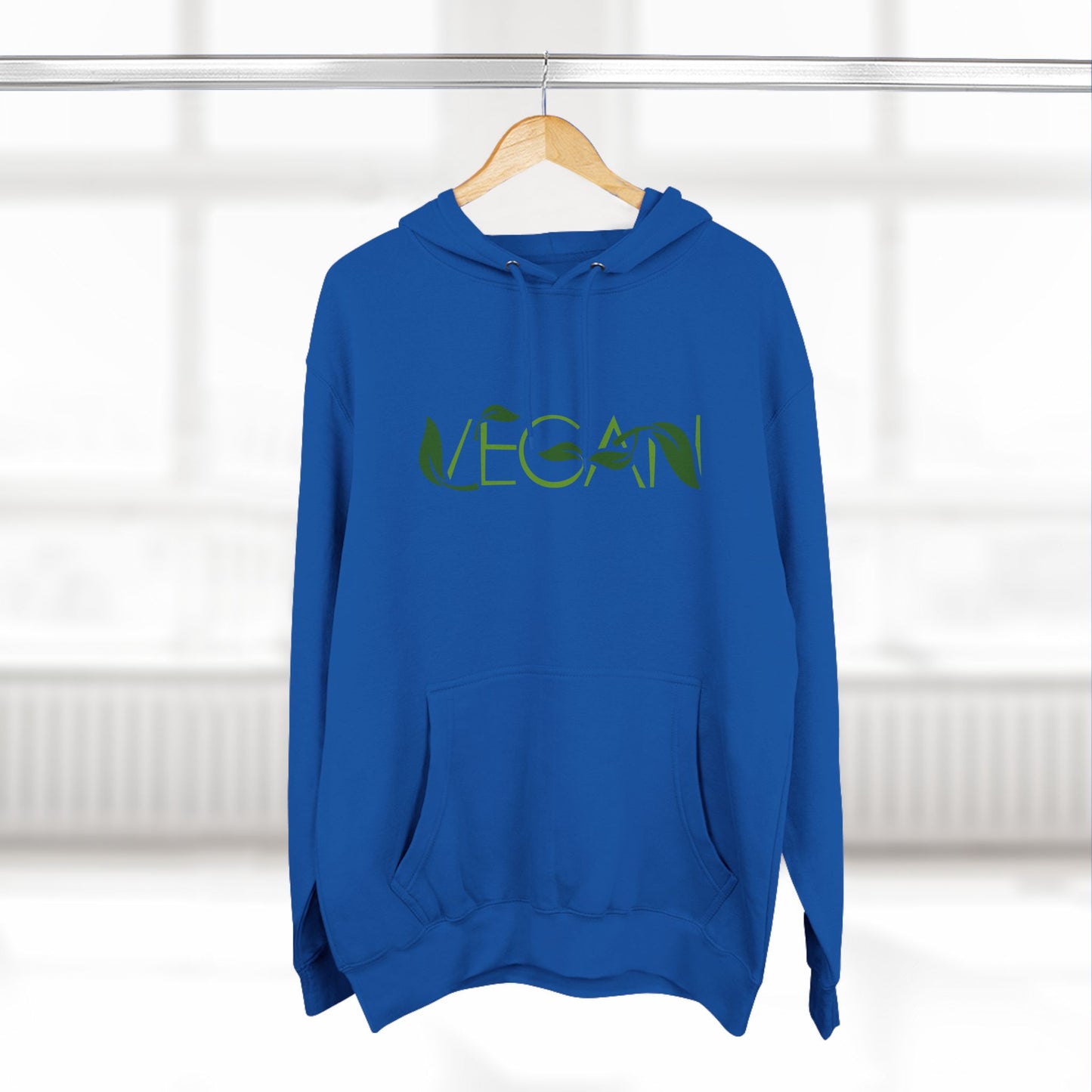 "VEGAN" Three-Panel Fleece Hoodie