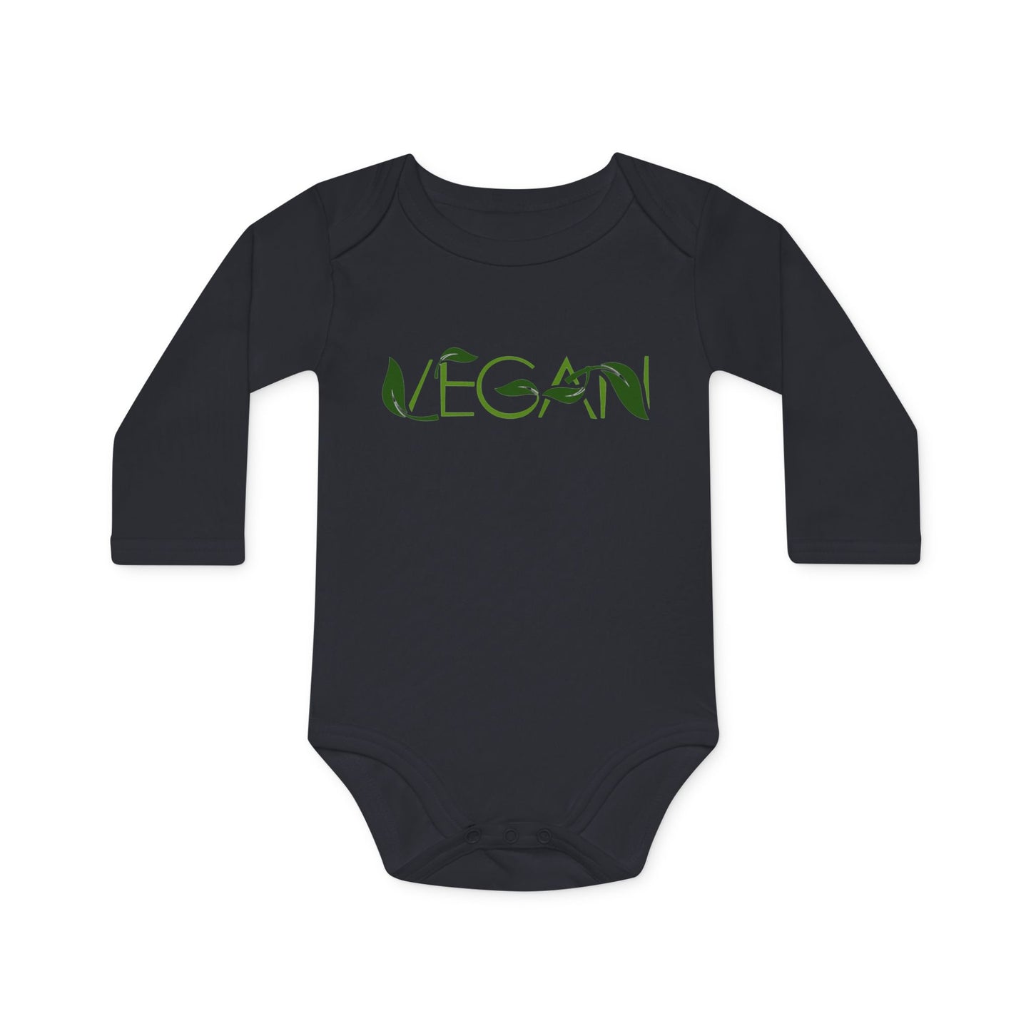 "VEGAN" Baby Long-Sleeve Organic Bodysuit