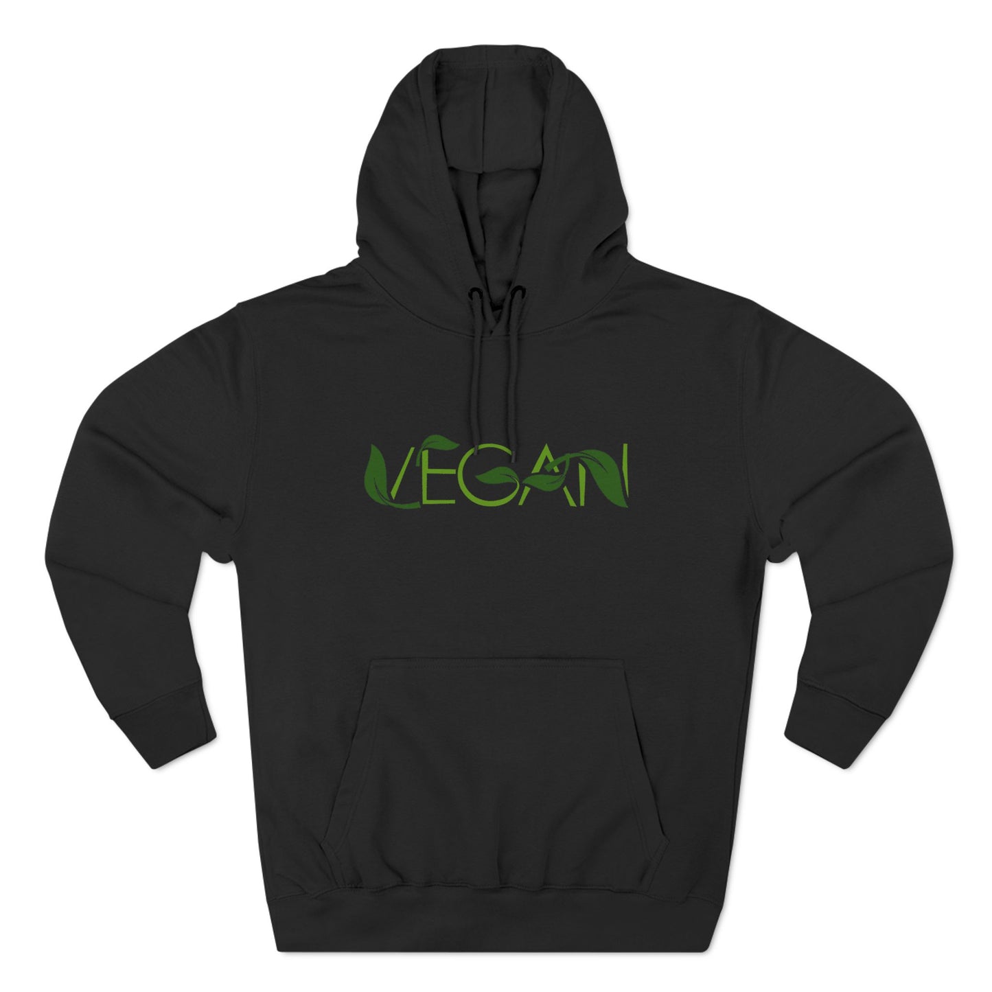 "VEGAN" Three-Panel Fleece Hoodie