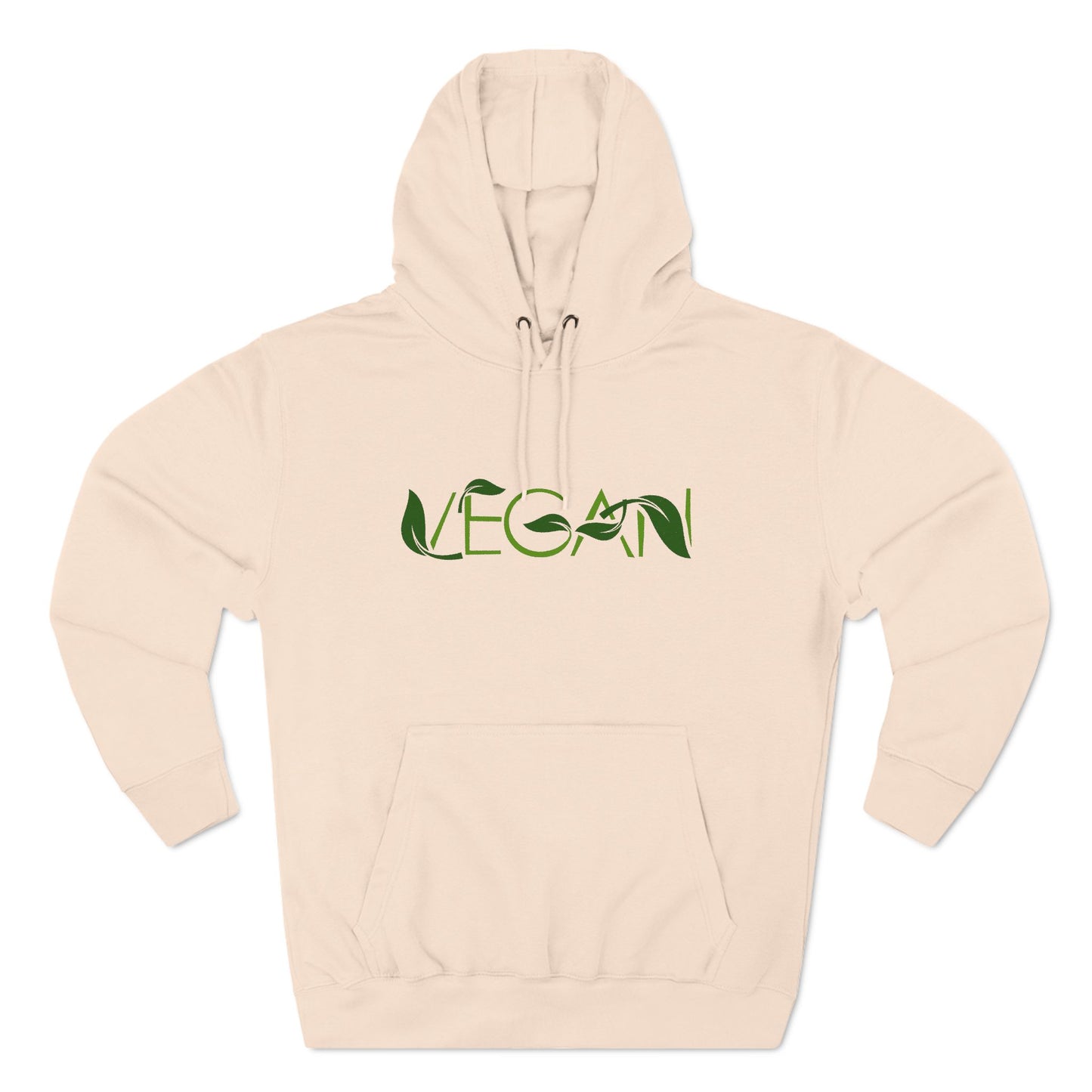 "VEGAN" Three-Panel Fleece Hoodie